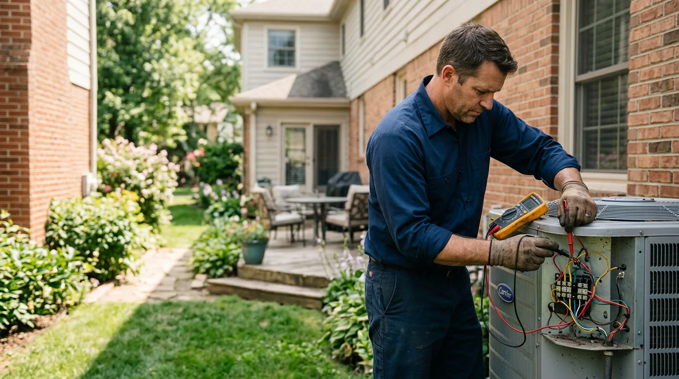 HVAC technician working near Maysel, WV